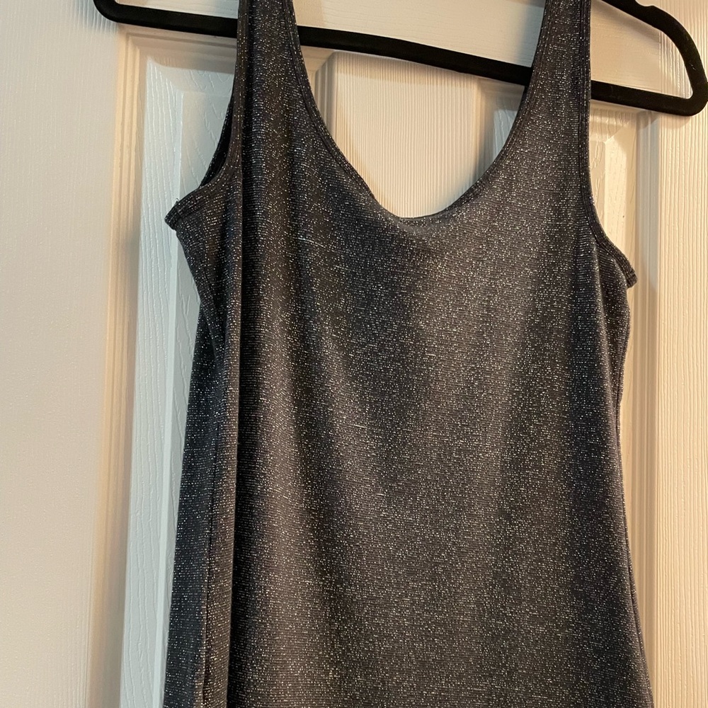 Women’s grey glitter tank top